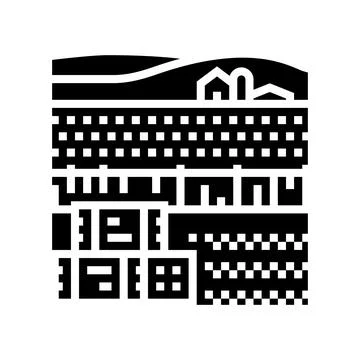 Haystack farm farmer glyph icon vector illustration Illustrazione stock