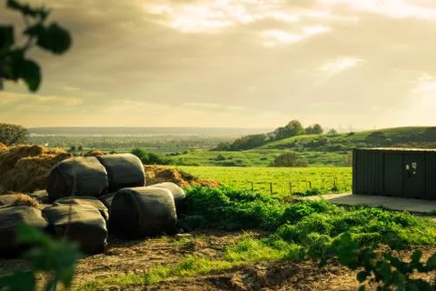 Haystack in a Farm Stock Photos