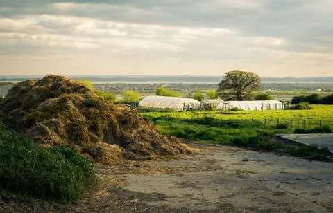 Haystack in a Farm Stock Photos