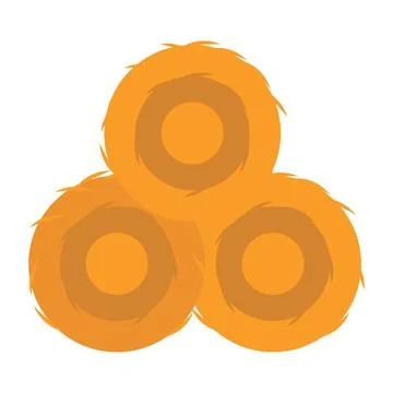 Haystack flat clipart vector illustration Stock Illustration
