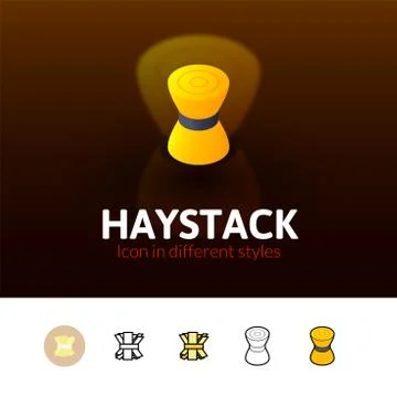 Haystack icon in different style Stock Illustration