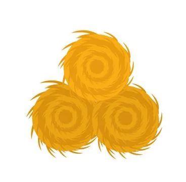 Haystack icon flat style. Isolated on white background. Vector illustration Stock Illustration