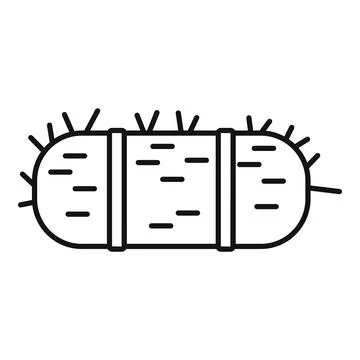 Haystack icon outline vector. Bale hay agriculture Stock Illustration