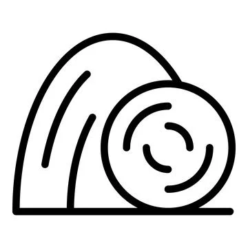 Haystack icon outline vector. Hay bale Stock Illustration
