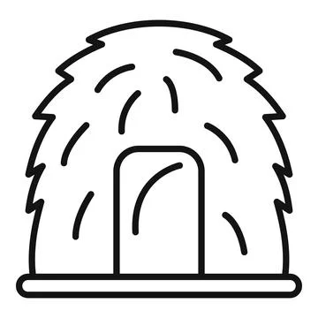 Haystack icon representing farming and harvesting in fall season Illustrazione stock