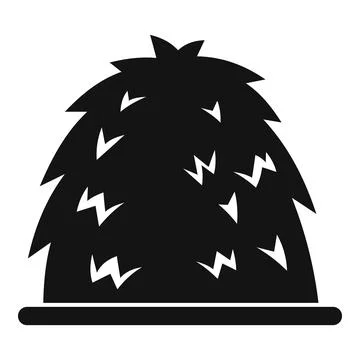 Haystack icon representing hay or straw storage for animal feed in farms Stock-Illustration