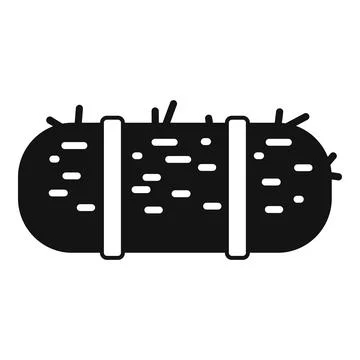 Haystack icon simple vector. Bale hay agriculture Stock Illustration