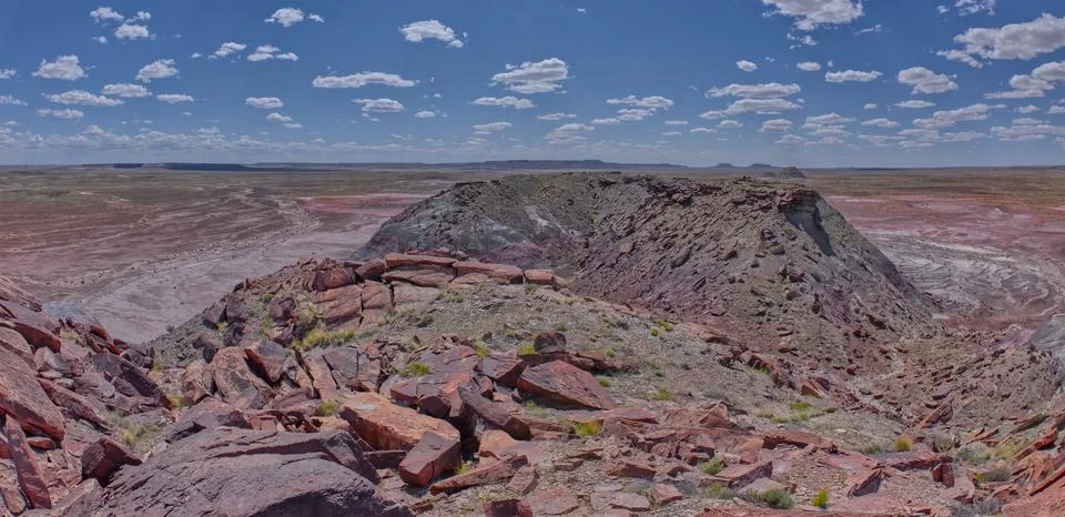 Haystack Mesa South End in Petrified Forest AZ Stock Photos