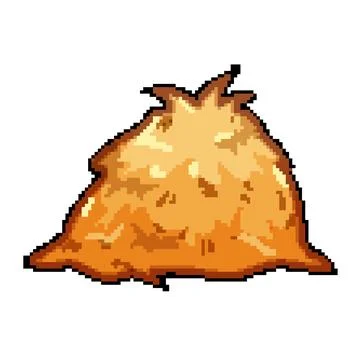 Haystack or hay pile vector cartoon farm element Stock Illustration