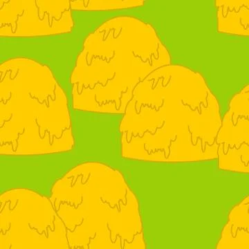 Haystack pattern. Hay stack background. Arable land texture. agricultural orn Stock Illustration
