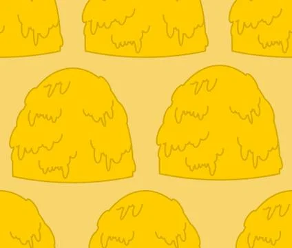 Haystack pattern. Hay stack background. Arable land texture. agricultural orn Stock Illustration