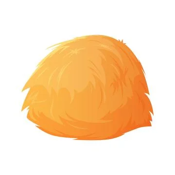 Haystack, pile of straw and dry yellow grass for animal feed Stock Illustration