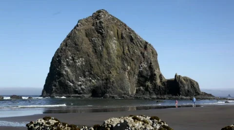 Haystack Rock 1 Stock Footage 544306