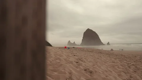 Haystack Rock 1 Video stock 233217427