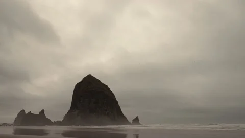 Haystack Rock 2 Video stock 233217486