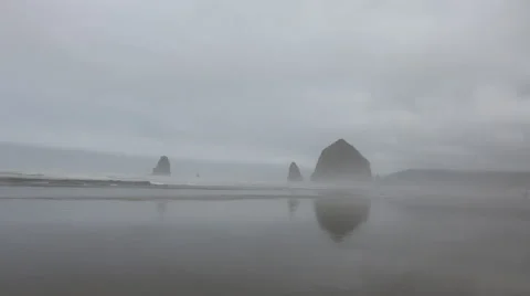 Haystack Rock Cannon Beach 库存影片 50974392