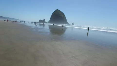 Haystack Rock Cannon Beach Stock Footage 92451522