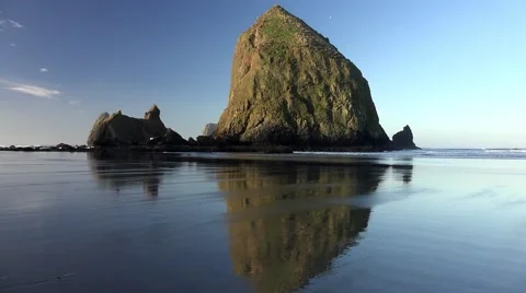 Haystack Rock, Cannon Beach, Oregon Stock Footage 47257733