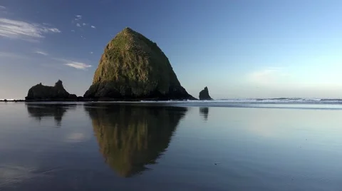 Haystack Rock, Cannon Beach, Oregon Stock Footage 47257810