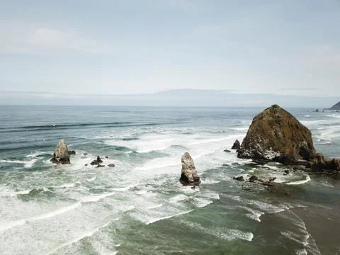 Haystack Rock - Cannon Beach, Oregon Stock Photos