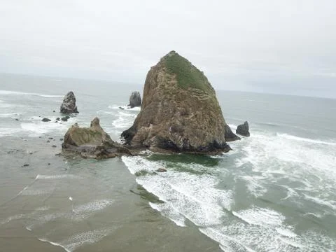 Haystack Rock - Cannon Beach, Oregon Stock-Fotos
