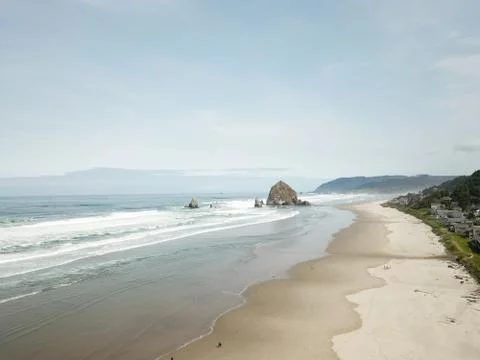 Haystack Rock at Cannon Beach Stock Photos