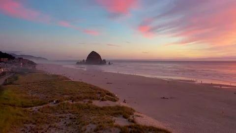 Haystack rock Stock Footage 160206863