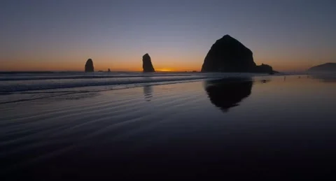 Haystack Rock: Oregon’s Coastal Giant Stock Footage 339270152