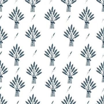 Haystack seamless pattern 2 Stock Illustration