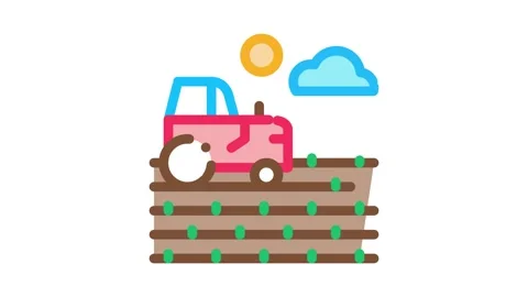 Haystack in village Icon Animation Stock Footage 145284512