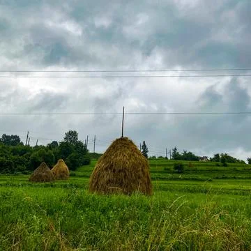 Haystacks Foto stock