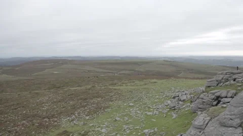 Haytor Rock's Dartmoor Devon Stock Footage 146841786
