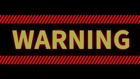 Hazard alert screen loop flash animation Stock Footage 276427871