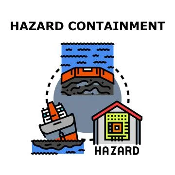 Hazard containment protecting environment and people from disaster Stock Illustration