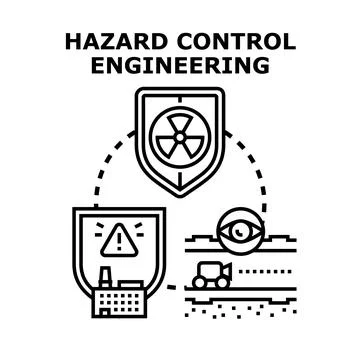 Hazard control engineering and safety management system Stock Illustration