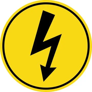 Hazard danger vector signs set. Radiation sign, High voltage sign, Exclamation Stock Illustration