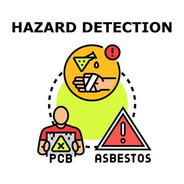 Hazard detection and safety precaution working concept Stock Illustration