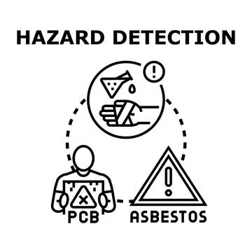 Hazard detection and safety precaution working concept Stock Illustration