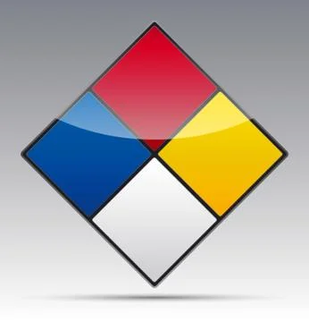 Hazard diamond sign Stock Illustration