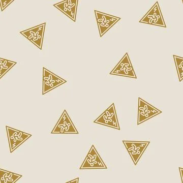 Hazard electricity glyph seamless pattern Illustrazione stock