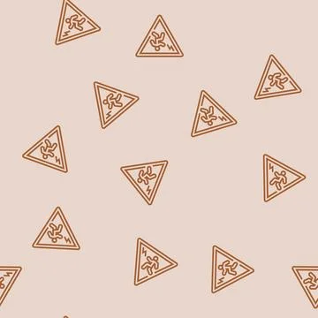 Hazard electricity line seamless pattern Stock Illustration