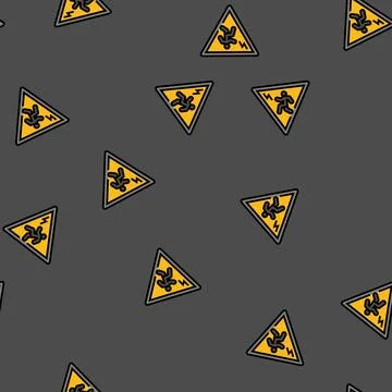 Hazard electricity vector seamless pattern Stock Illustration