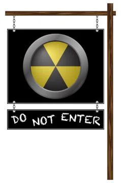 Hazard Hanging Sign Stock Illustration