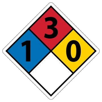 Hazard Identification Symbol with Numbers for Safety and Emergency Response Stock Illustration
