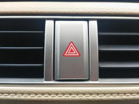 Hazard light button Stock Photos