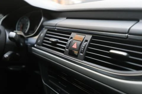 Hazard lights button in the car Stock-Fotos