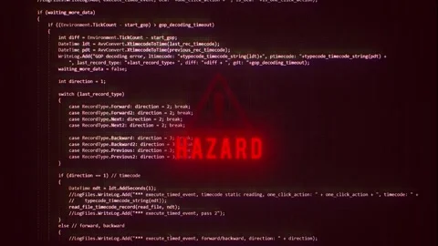 Hazard Message Animation System Failure Notification Stock Footage 343574547