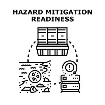 Hazard mitigation readiness planning for emergency response Stock Illustration