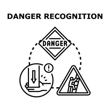 Hazard recognition avoiding unsafe situations concept Stock Illustration