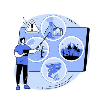 Hazard science abstract concept vector illustration. 스톡 일러스트